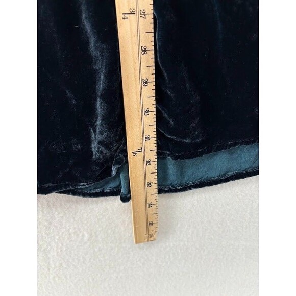 Coldwater Creek Size 2X Crushed Velvet Button Down Tunic with Pockets Navy Blue - Picture 4 of 7